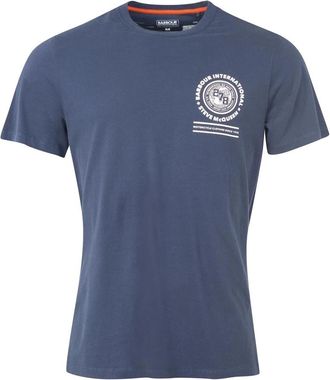 Barbour Steve Mc Queen Victor T-Shirt - Heren - T-shirts - Blauw - XL - Katoen - Tops