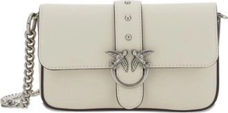 Pinko Love One Slouchy Crossbody - Dames - Schoudertassen - Wit - ONE Size - Leer - Tassen