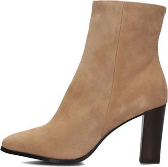 Notre-V Schoenen, Dames, Beige, 37 EU, Su&egrave;de, Beige Su&egrave;de Enkellaarsjes Stijlvol Model