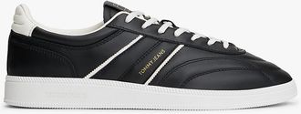 Tommy Hilfiger Mens Tommy Jeans Leather Skater Sneaker - Black - US 11.5 / EU 45