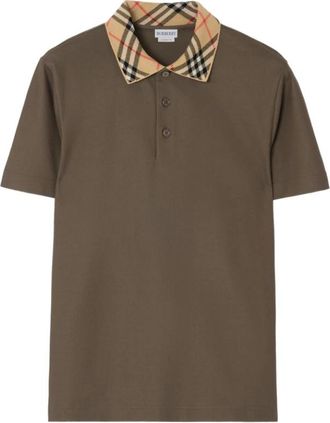Burberry Evan Poloshirt - Heren - Polos - Bruin - M - Katoen - Tops
