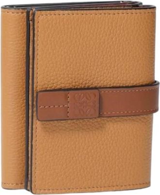 Loewe Trifold Calfskin Wallet - Light Caramel/Pecan