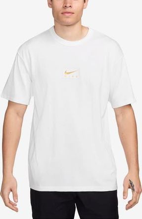 Nike Max90 Swoosh Patch T-Shirt in White at Nordstrom Rack, Size X-Large