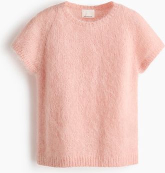 H&M Pullover aus Mohairmix - Puderrosa