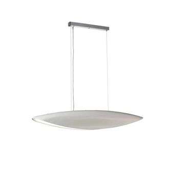 Netlighting Pasion Rectangular Pendant 6 Light E27 Gloss WhitePolished Chrome in White