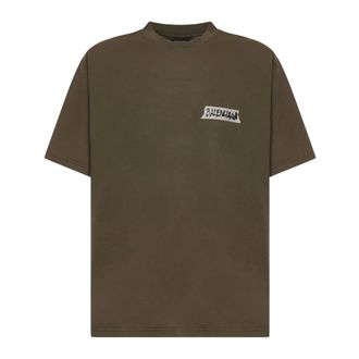 Balenciaga Masking Tape T-shirt Medium Fit - Heren - Tops - Groen - Maat: L Katoen