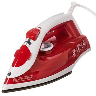 Black+Decker TrueGlide Premium Variable Compact Iron in Red with Nonstick Plate