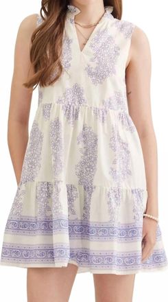 Entro Spring Floral Dress In Blue
