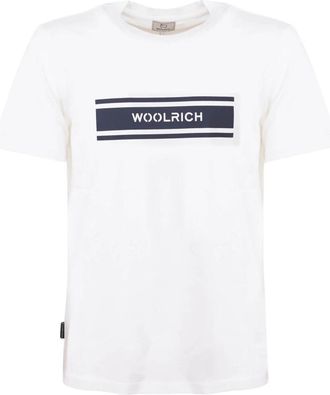 Woolrich T-shirt - Heren - T-shirts - Wit - S - Katoen - Tops