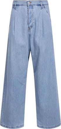 Dries Van Noten Geplooide Wijde Jeans - Heren - Loose Fit Jeans - Blauw - W33 - Katoen - Jeans