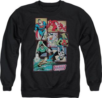 Gildan DC Comics Justice League Boxes Adult Crewneck Sweatshirt