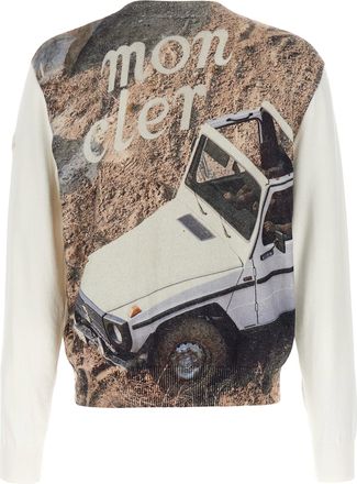 Moncler Cotton Crewneck Sweater - White