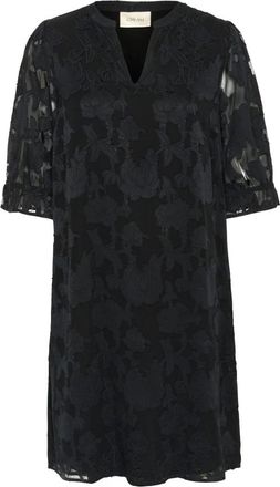 Cream Cryana Jurk - Dames - Korte kleedjes - Zwart - L - Polyester - Kleedjes
