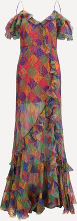 Etro Long silk Dress Female 42