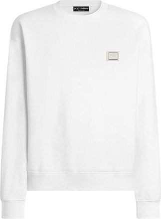 Dolce & Gabbana PLAQUE COTTON SWEATSHIRT Size: 52, colour: WHITE