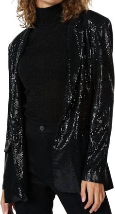 Esqualo Sequin Blazer In Black