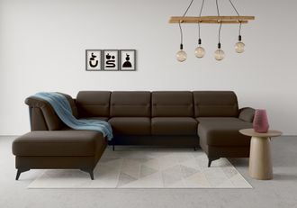 Sit&more Wohnlandschaft »Sinatra U-Form« optional mit Kopfteilverstellung und Armteilfunktion, Metallfüsse