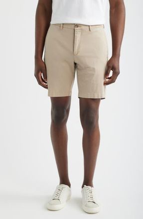 Scott Barber Savannah Stretch Cotton Twill Shorts in Khaki at Nordstrom, Size 33