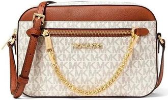 Michael Kors Bolso bandolera Jet Set Large East-West con cremallera y cadena - Bags - Mujer - Beige - ONE SIZE