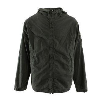 C.P. Company C.p. Company - Micro-Reps Hooded Lens Jacket - Heren - Jassen - Grijs - Maat: 2XL Katoen