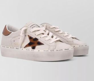 Golden Goose leather platform low-top sneakers