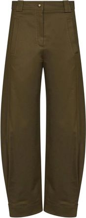 Max Mara Broeken, Dames, Groen, 2Xs, Katoen, Tapered Broeken