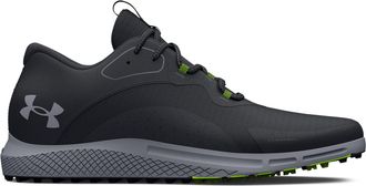 Under Armour Mens Charged Draw 2 Spikeless Cleat Golf Shoe, (002) Black/Black/Mod Gray, 8.5
