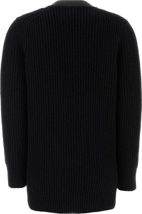 Ferragamo Womens Black Wool Cardigan Nero Exterior: Maglieria Sweater