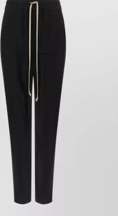 Rick Owens cotton high-slit midi skirt