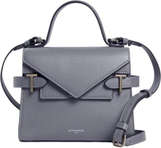 Le Tanneur Emilie Double Flap Handtas - Dames - Handtassen - Blauw - ONE Size - Leer - Tassen
