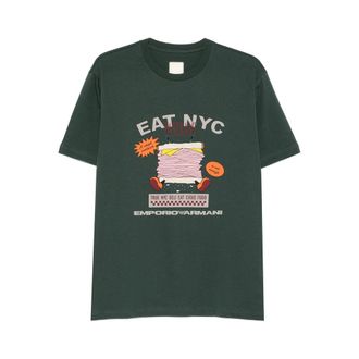 Emporio Armani T Shirt Verde-Uomo
