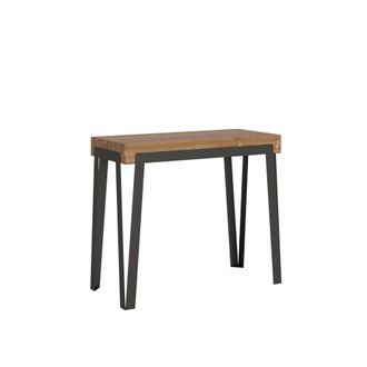 Itamoby Consolle Allungabile 90x40/290 Cm Rio Abete Tinto Telaio Ruggine
