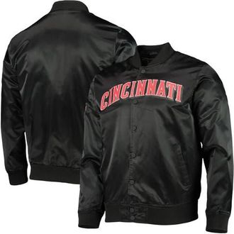 Pro Standard Mens Pro Standard Black Cincinnati Reds Wordmark Satin Full-Snap Jacket at Nordstrom, Size X-Large