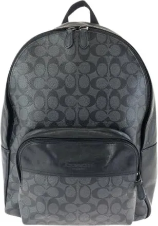 Coach Pre-owned Backpacks, female, Blue, Size: ONE SIZE Pre-owned Signature PVC Leather Backpack