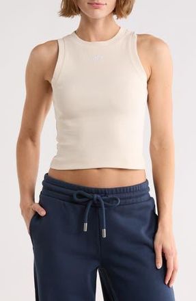 Off-white Row Cotton Blend Ribbed Tank in Whitecap Gray at Nordstrom Rack, Size X-Large