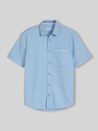 Tom Tailor Regular Fit Freizeithemd aus reiner Baumwolle in Rauchblau, Gr&ouml;&szlig;e XXXL