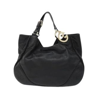 Gucci Pre-owned Shoulder Bags, female, Black, Size: ONE SIZE Pre-owned Guccissima Leather Shoulder Bag