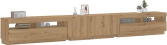 vidaXL Vidaxl - Mobile Porta Tv Con Led Artigianale 300x35x40 Cm Multistrato