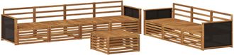 vidaXL Conjunto De Sof&aacute;s De Exterior 8 Uds. Natural Vidaxl