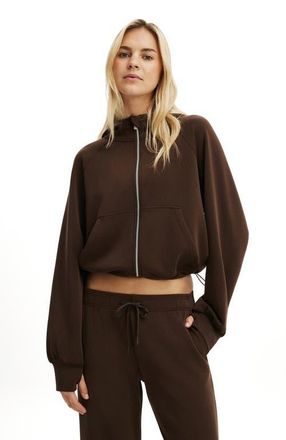 Cotton On Womens Active Ultimate Soft Hooded Jacket in French Roast at Nordstrom, Size X-Large