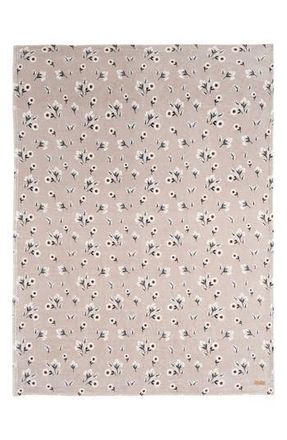 Lucky Brand Cozy Plush Throw Blanket in Beige Floral at Nordstrom Rack