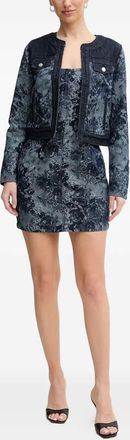 Guess Co Abito corto Eden denim jacquard - Blu