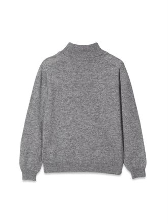 Fay Crew Neck Wool and Cashmere Blend Sweater - Gray