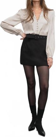 Greylin Aryanna Button Front Blouse In Chalk