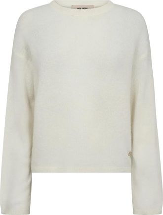 Mos Mosh MMMape O-Neck Knit - Dames - Ronde hals truien - Beige - L - Truien & Vesten
