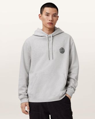 AllSaints Cotton Waved Relaxed Fit Hoodie, Size: XXL