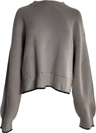 Proenza Schouler Knitted Sweater in Grey Wool