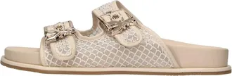 Patrizia Pepe Schoenen, Dames, Beige, 38 EU, Leer, Ppj 339 Mules