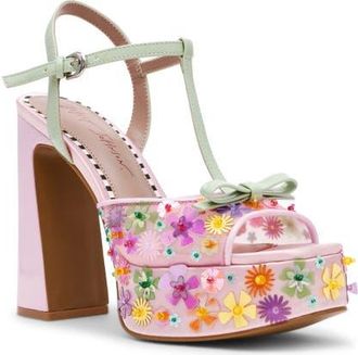 Betsey Johnson Melodie Platform Sandal in Pink Multi at Nordstrom, Size 8.5