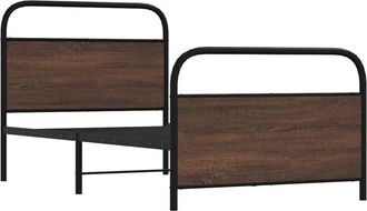 vidaXL Estructura de cama sin colchón 100x190 cm madera marrón roble vidaXL